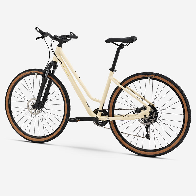 Bicicleta de Trekking Quadro Baixo, ACTV 500 Amarelo