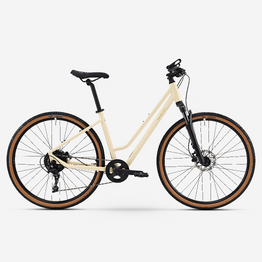 Vélo tout chemin cadre bas, ACTV 500 jaune