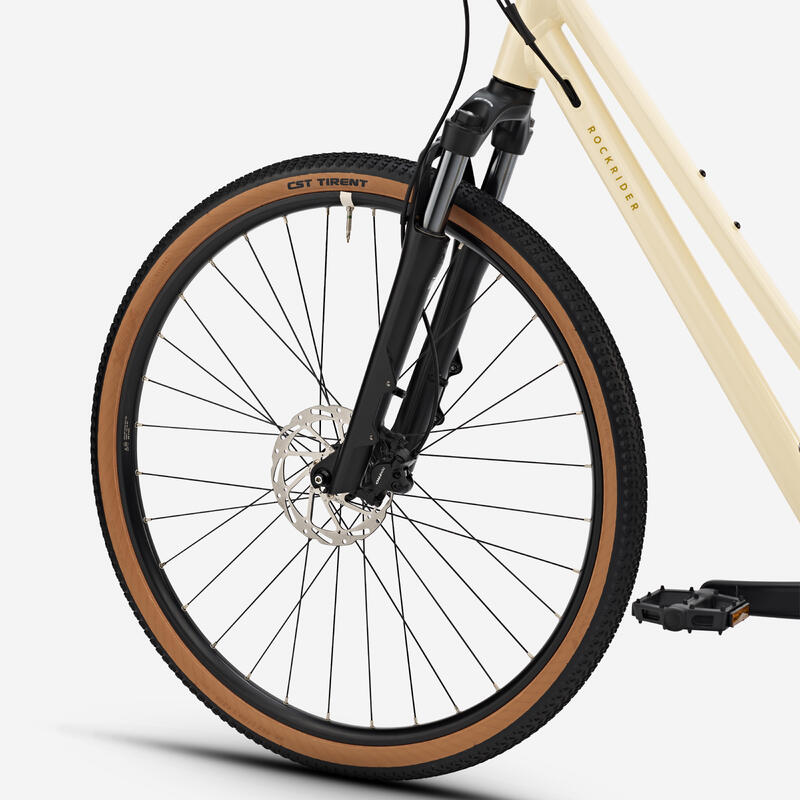 Bicicleta de Trekking Quadro Baixo, ACTV 500 Amarelo