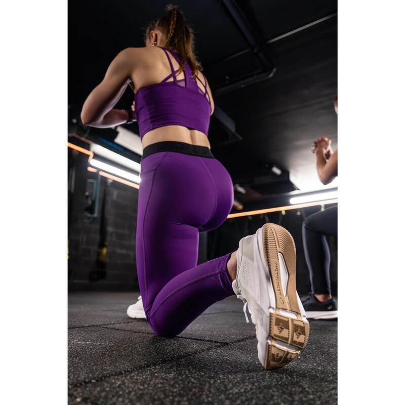 Colanți de fitness cu talie elastică Mov Damă