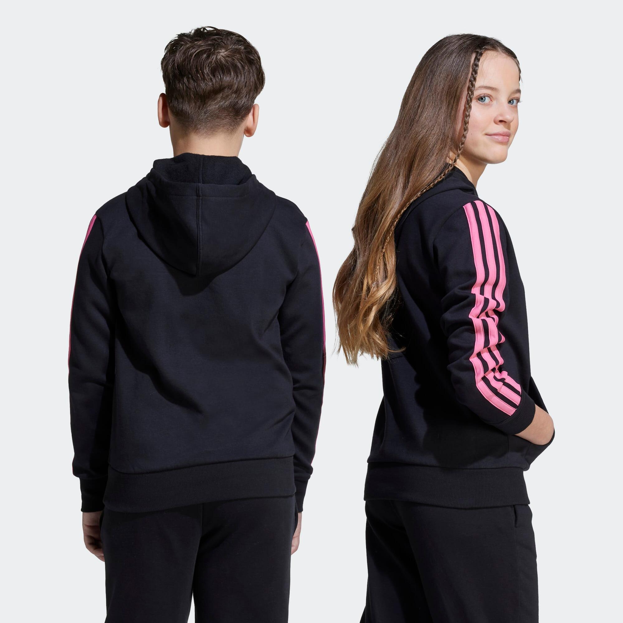 Sudadera Niños Negro-Rosa Media Cremallera 6/7