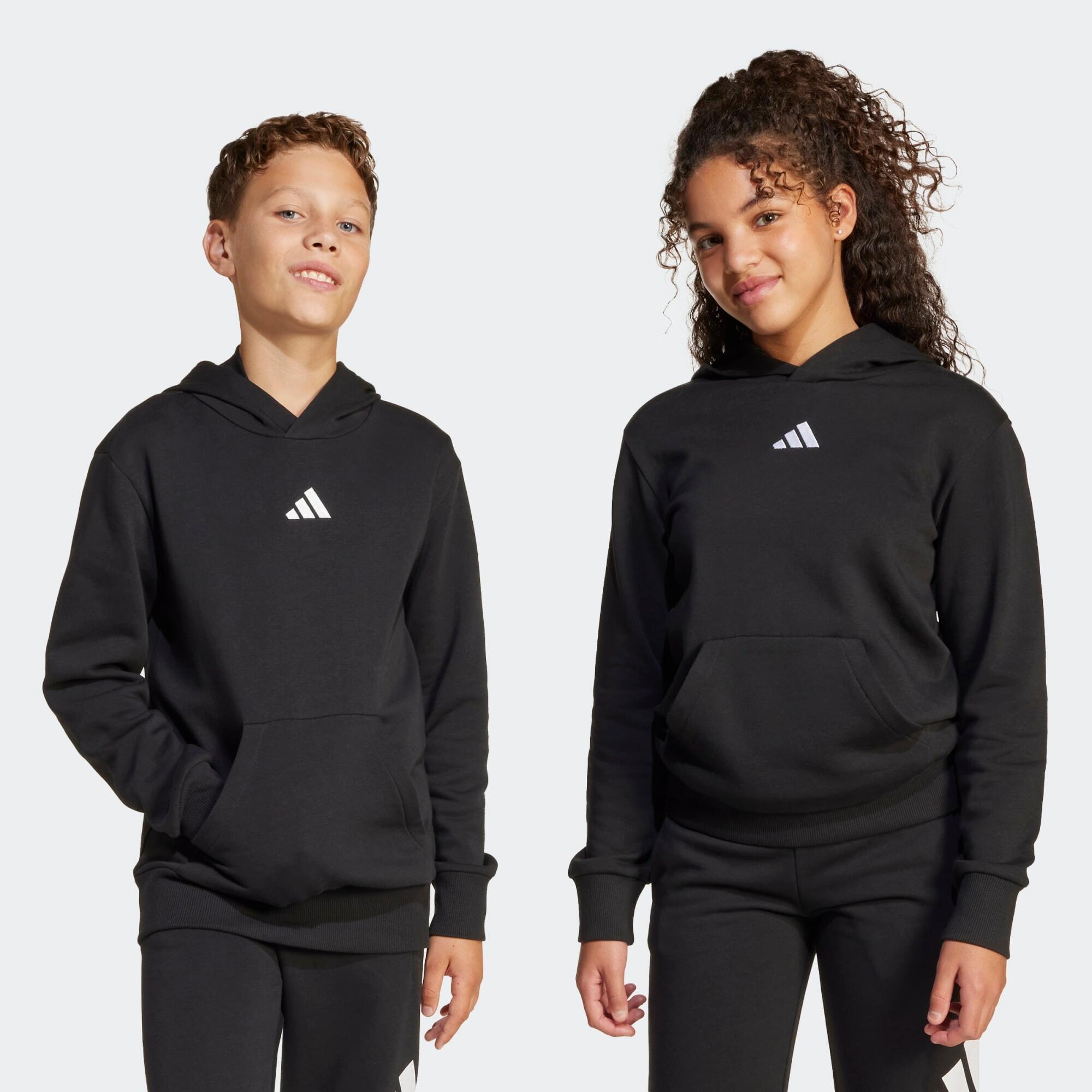 Kinder-Hoodie aus Baumwolle, schwarz 6/7