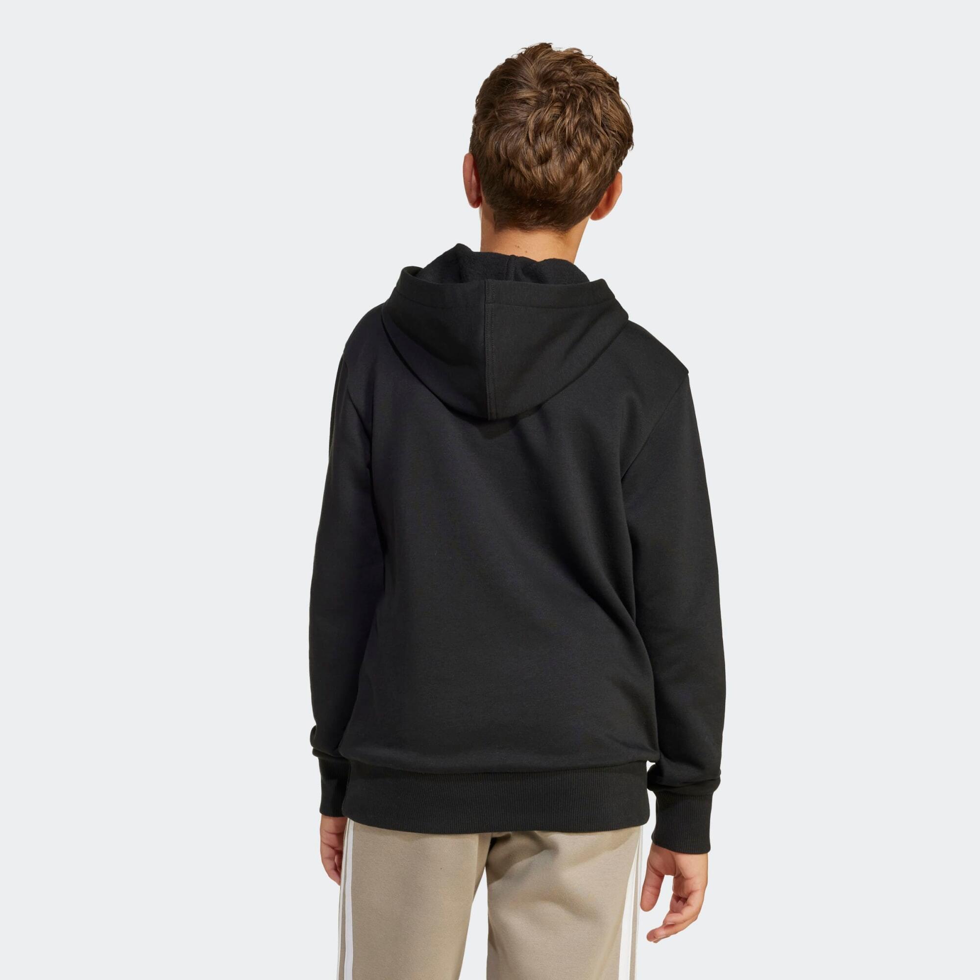 Kinder-Hoodie aus Baumwolle, schwarz 2/7