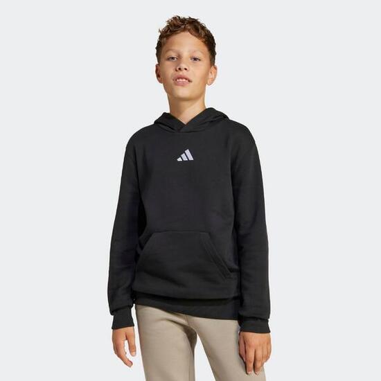 Felpa ADIDAS bambino ginnastica con cappuccio pesante nera