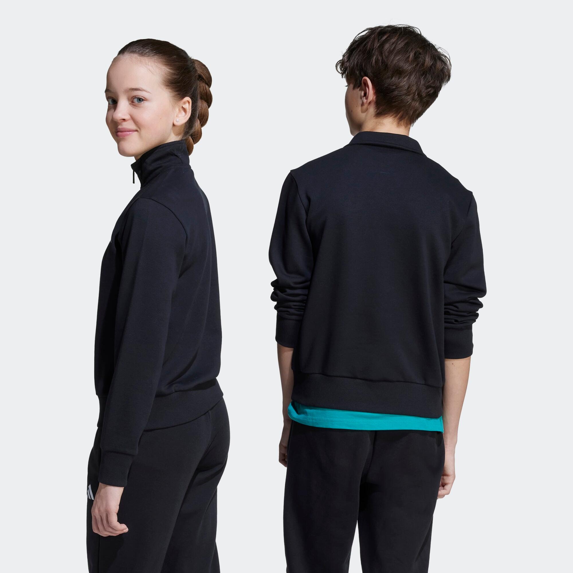Kinder-Sweatshirt mit Reissverschluss, schwarz 7/7