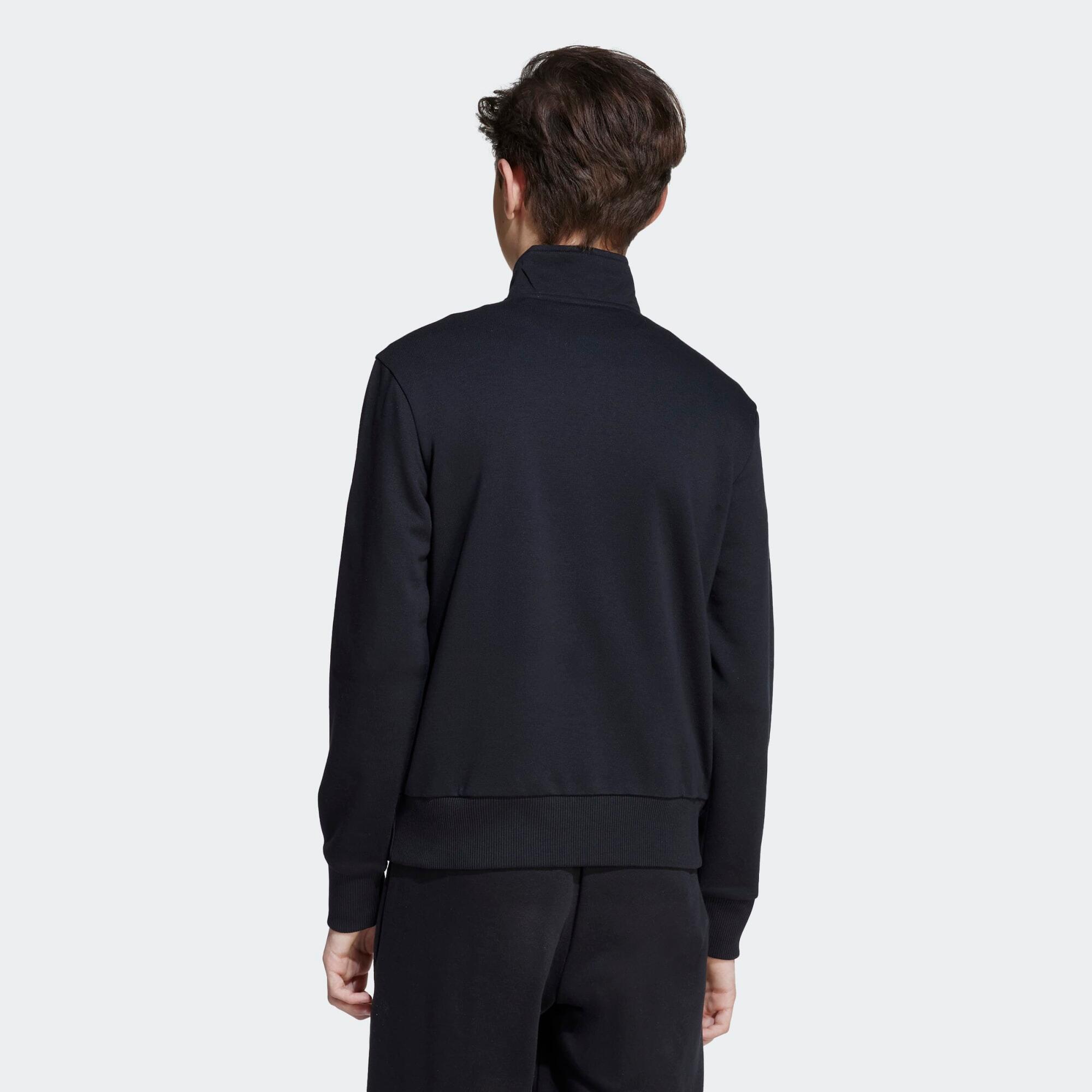 Kinder-Sweatshirt mit Reissverschluss, schwarz 2/7