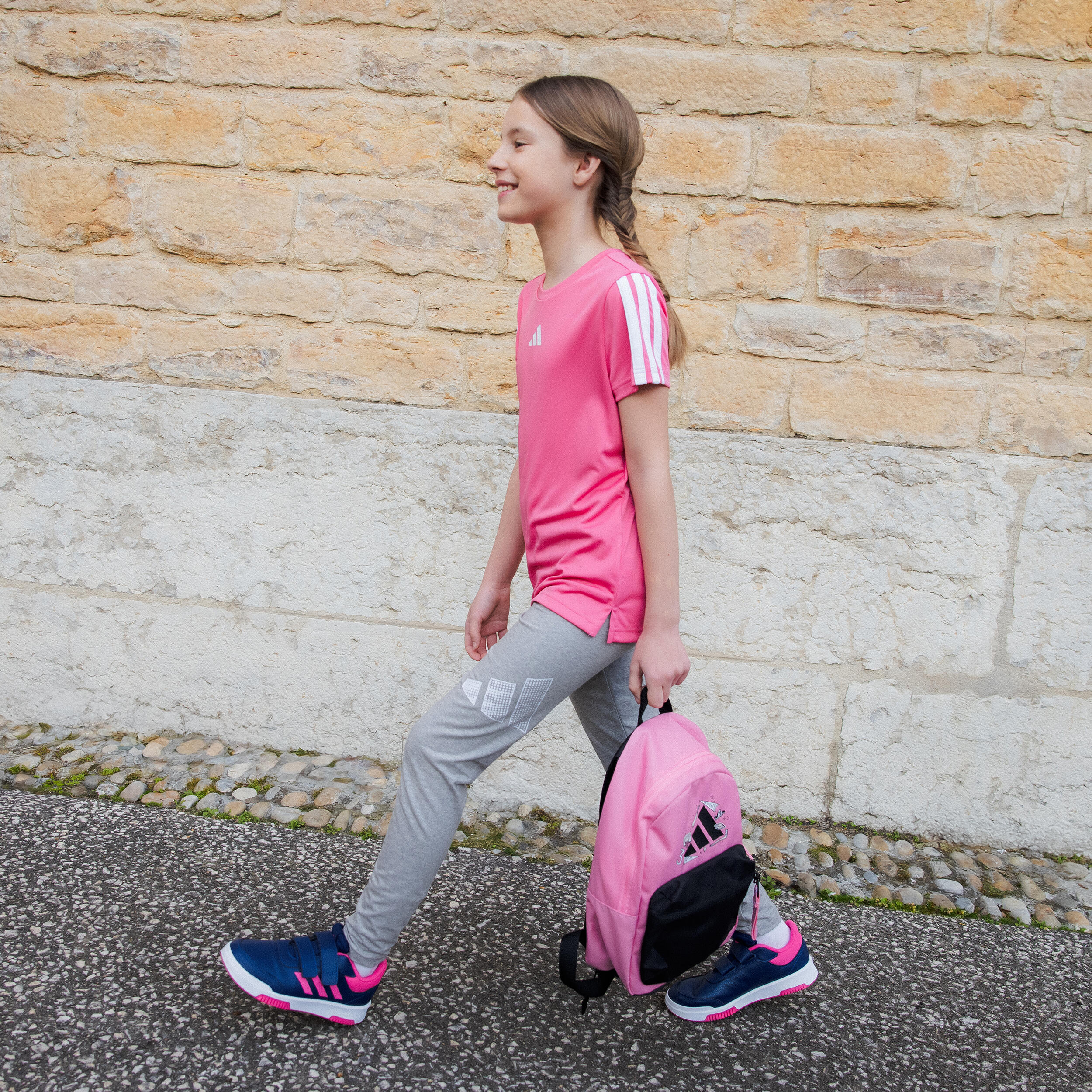 T-shirt ADIDAS bambina ginnastica regular fit traspirante rosa 4/11