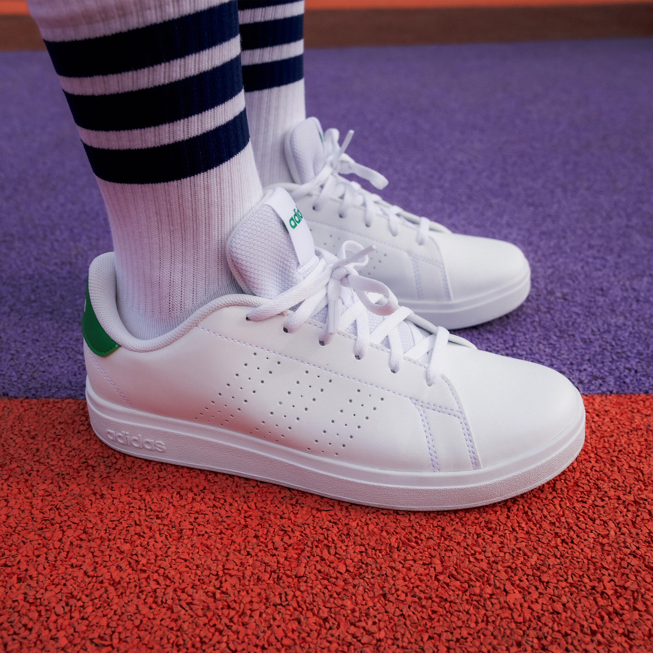 Scarpe da ginnastica ADIDAS bambino ADVANTAGE bianco-verde 13/13