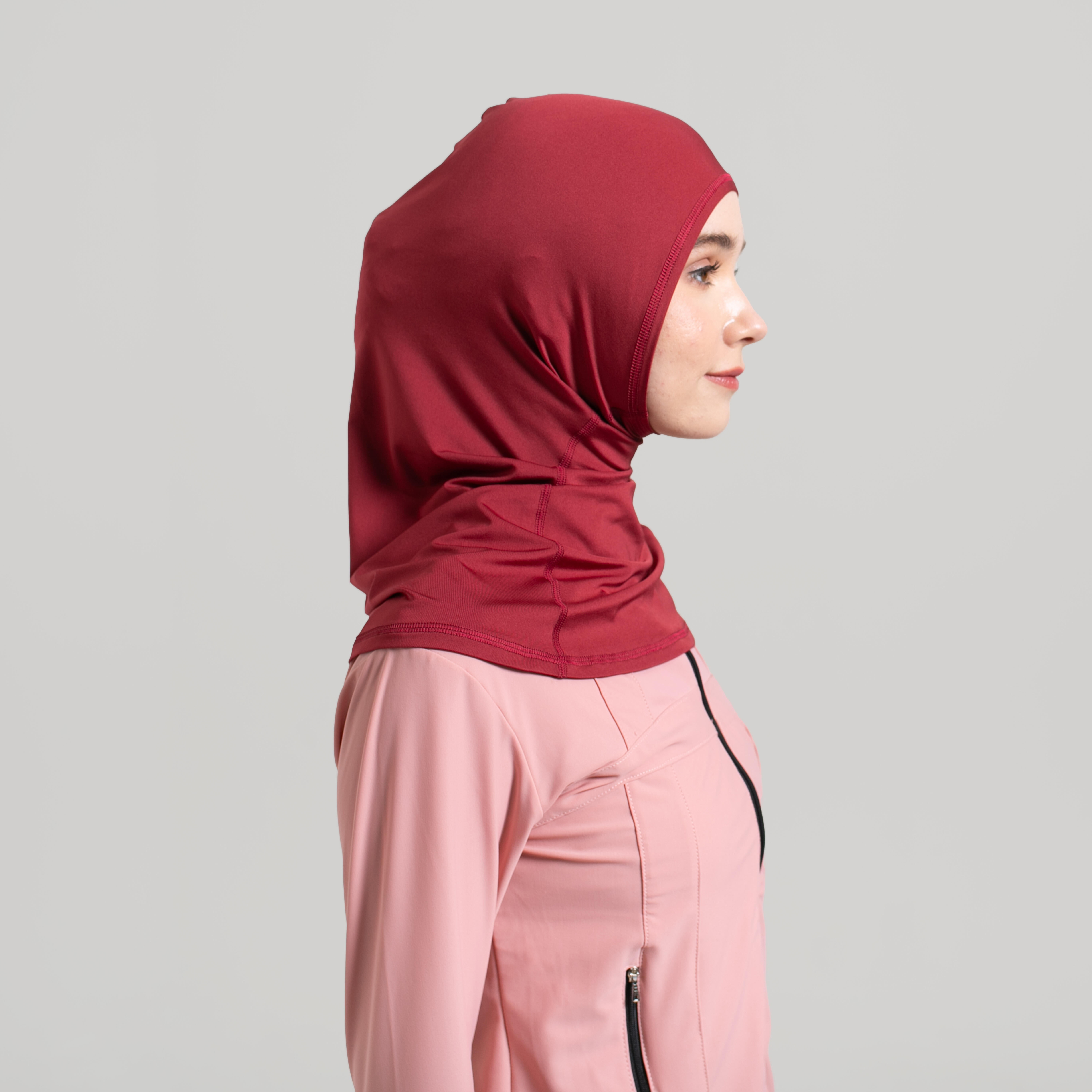 hijab sport maroon