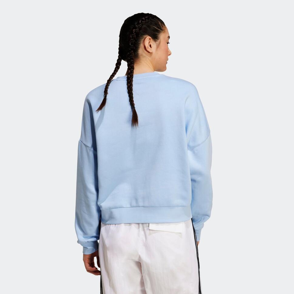 Sweat-shirt de fitness femme, bleu clair