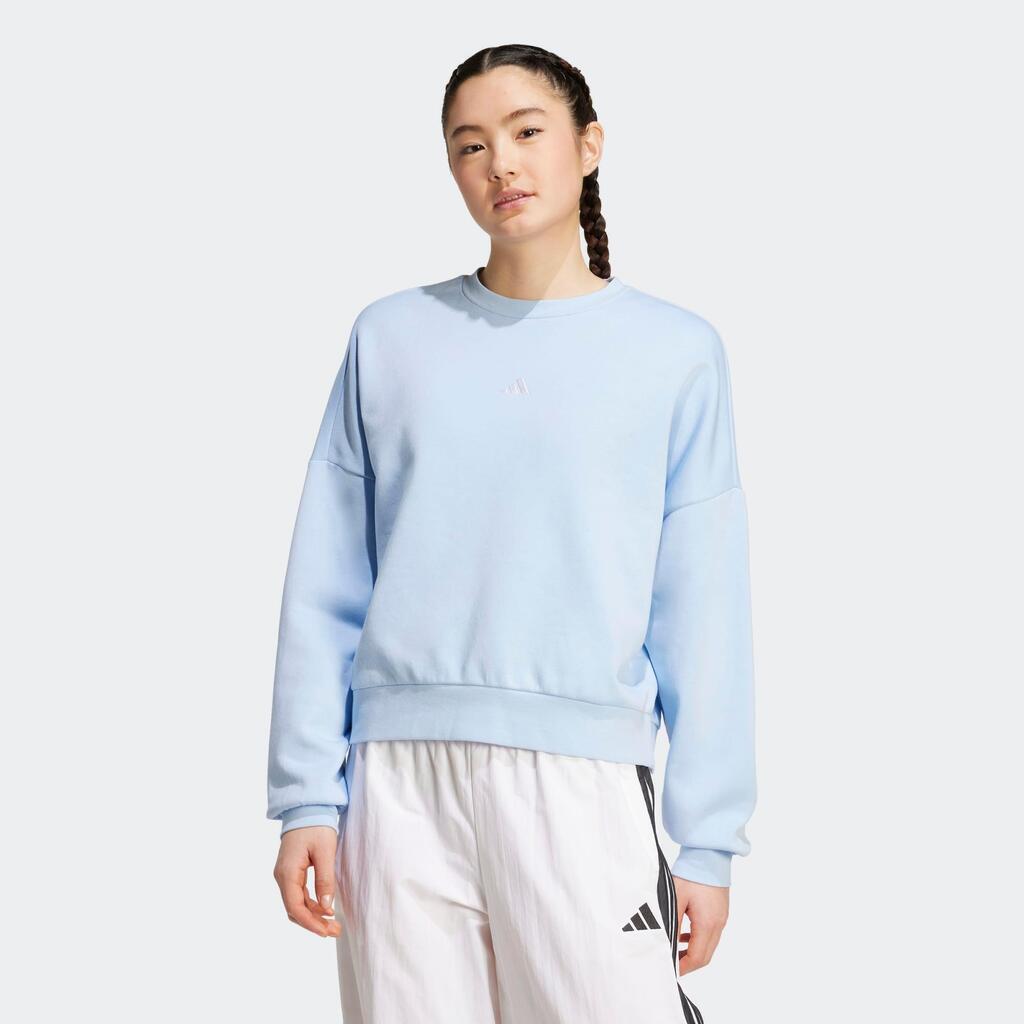 Sweat-shirt de fitness femme, bleu clair