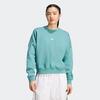 Sweatshirt de Fitness Mulher Azul-Turquesa