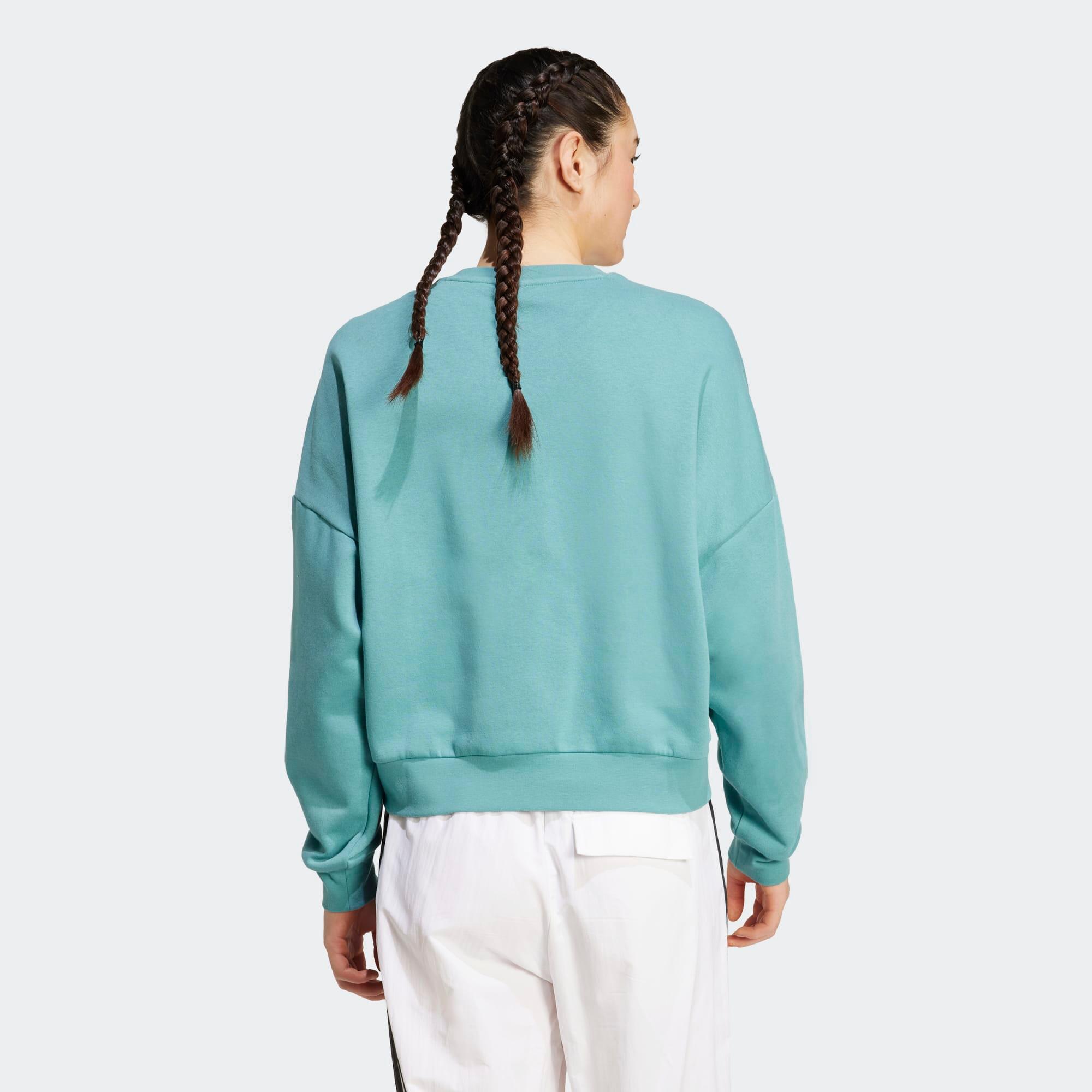 Sweat-shirt de fitness femme, turquoise 2/6