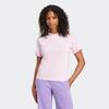 T-shirt de Fitness em Algodão Mulher Rosa