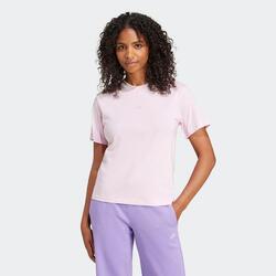 T-shirt de Fitness em Algodão Mulher Rosa
