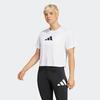 T-Shirt de Fitness Mulher Logótipo Estampado Branco