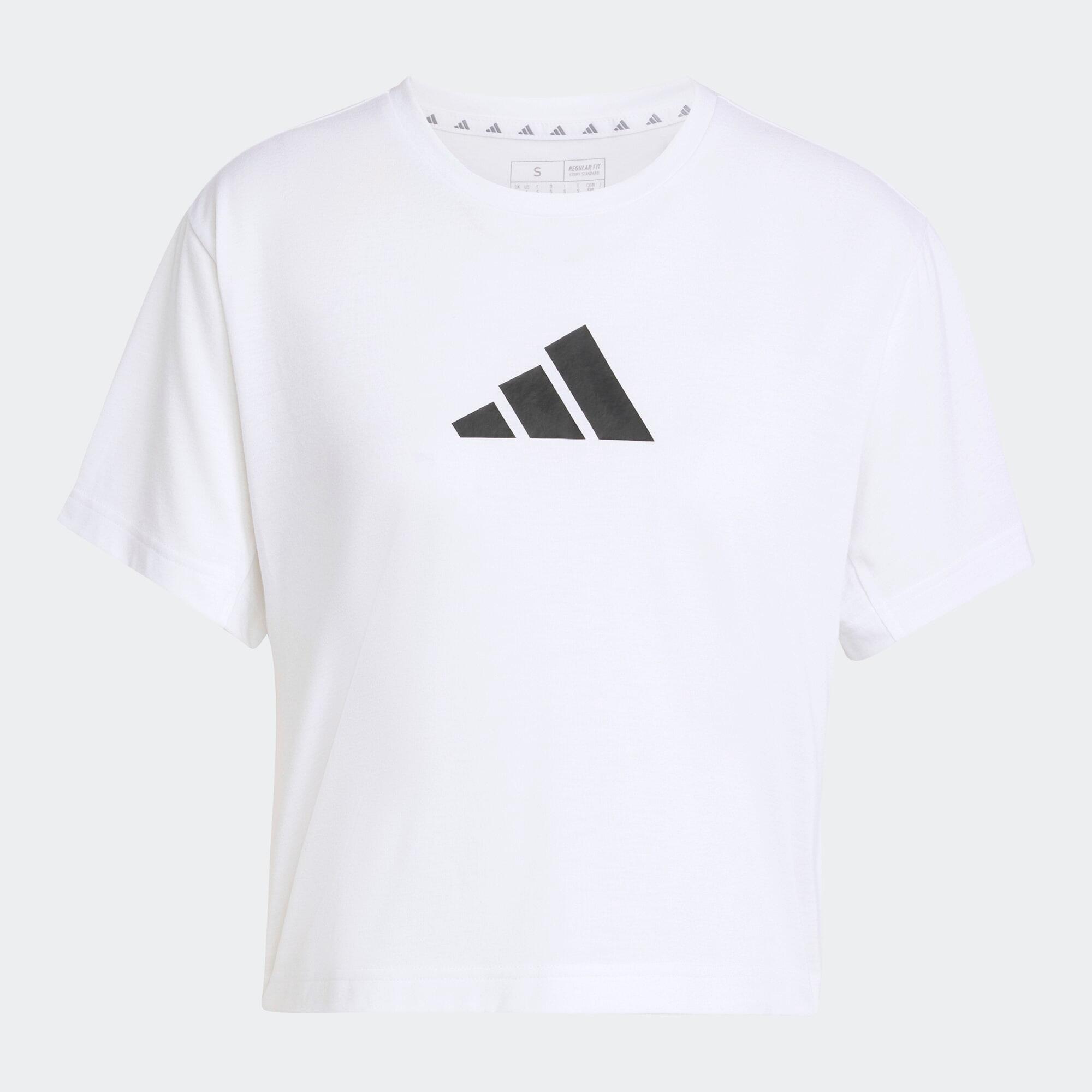 Damen-T-Shirt mit Logo-Print, weiss 10/10