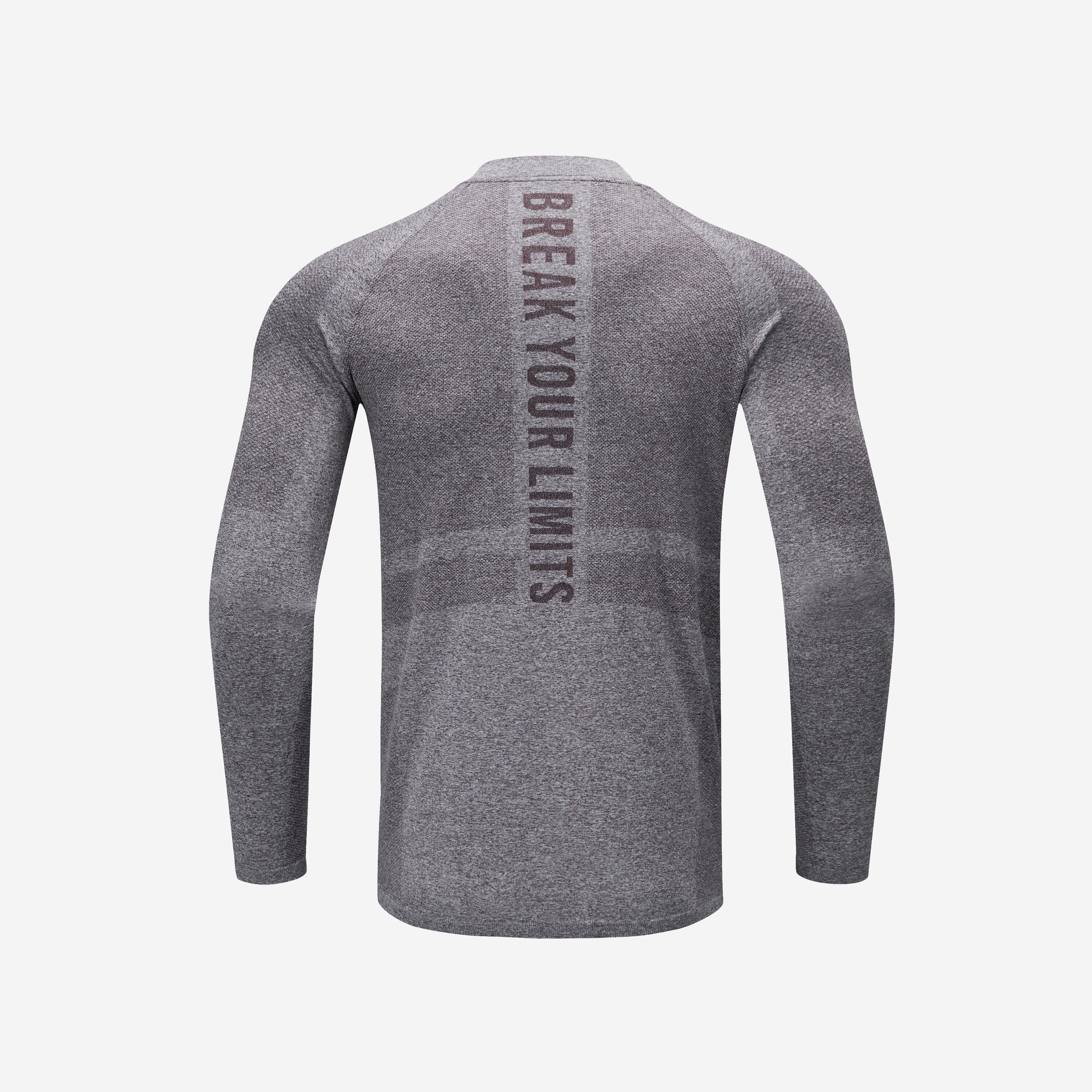 MEN TRAINING 1/4 ZIP SEAMLESS LONG-SLEEVE T-SHIRT-wenge brown
