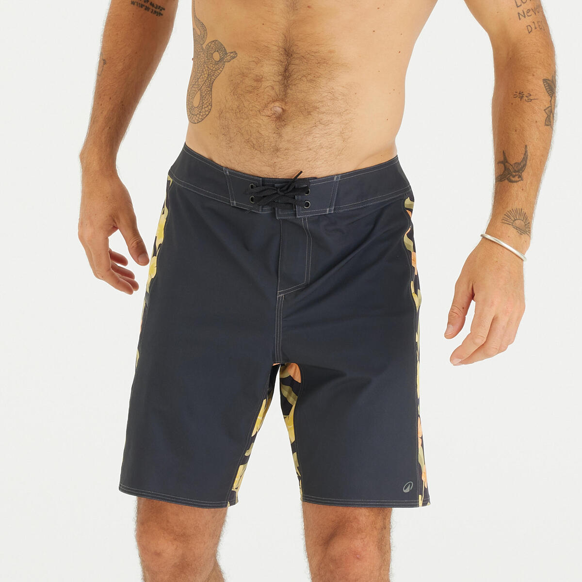 Boardshort surf 500 Long 19" Homme - Arch Spring Noir