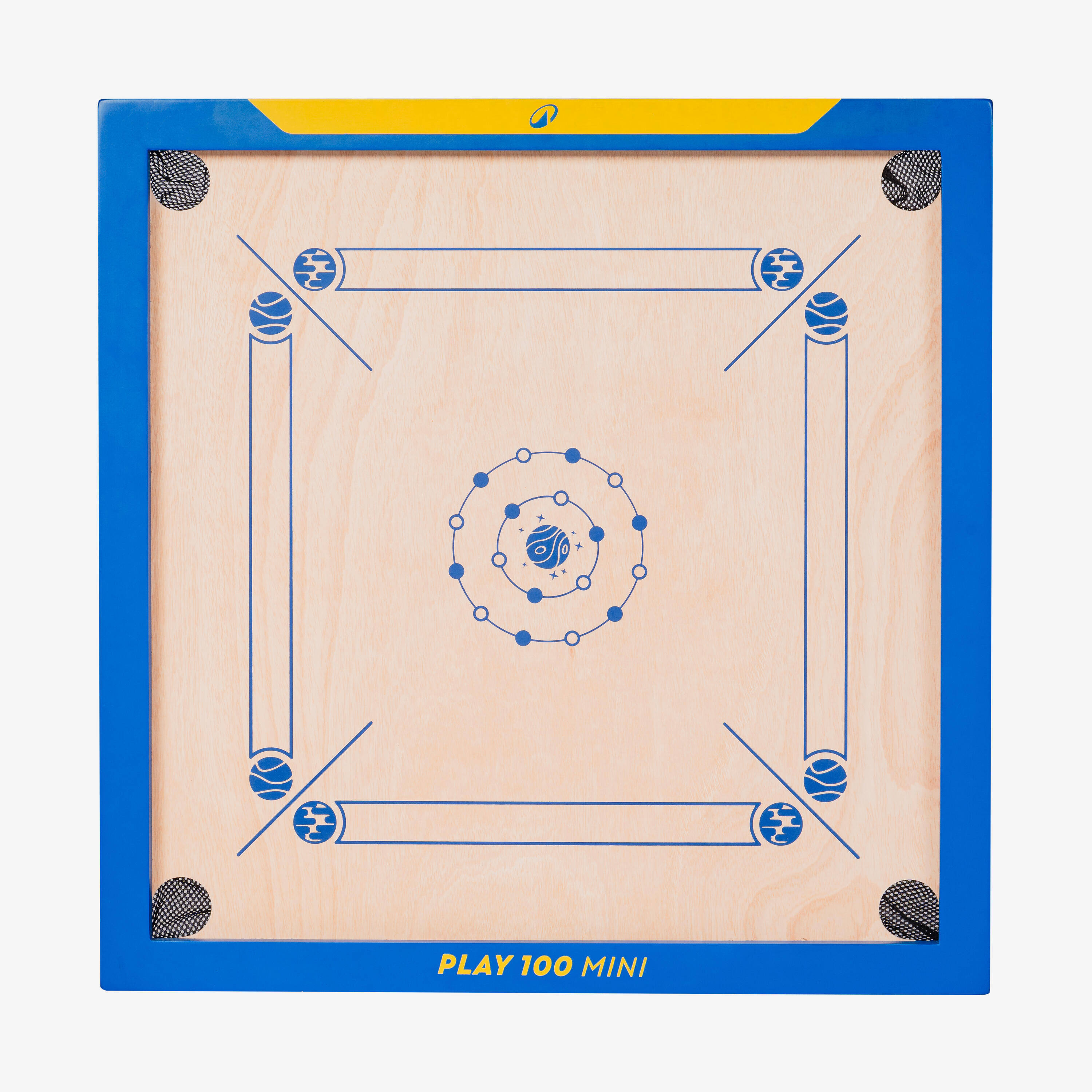KIDS CARROM BOARD - PLAY 100 MINI BLUE -  1