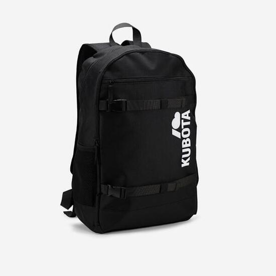Czarny plecak z taśmami Kubota