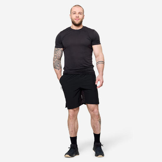 Koszulka fitness męska Domyos slim krótki rękaw