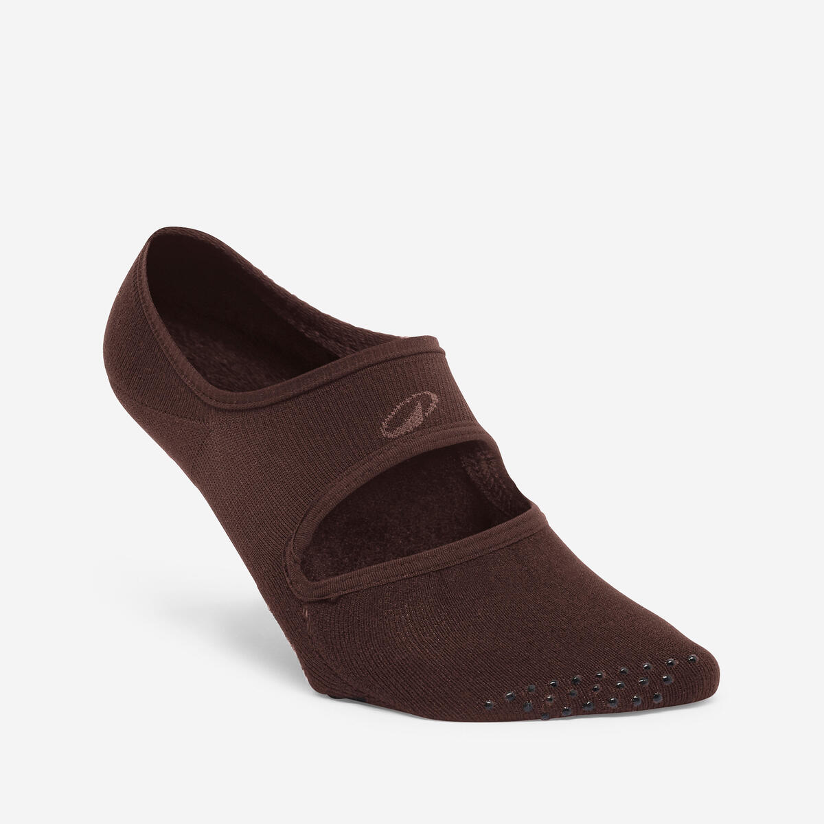 Chaussettes antidérapantes femme, marron