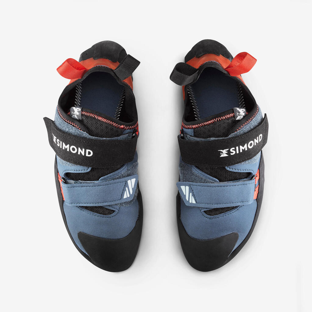 Chausson d'escalade - vertika homme bleu/rouge