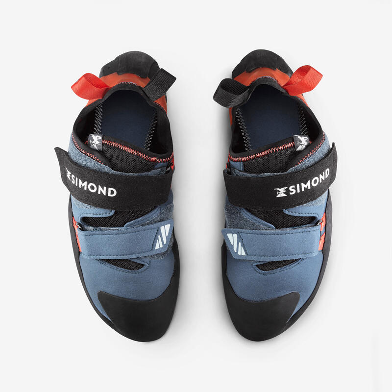Chausson d'escalade - vertika homme bleu/rouge