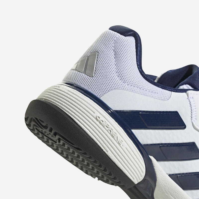 Chaussure de tennis enfant Multicourt - Adidas Barricade Jr blanc bleu