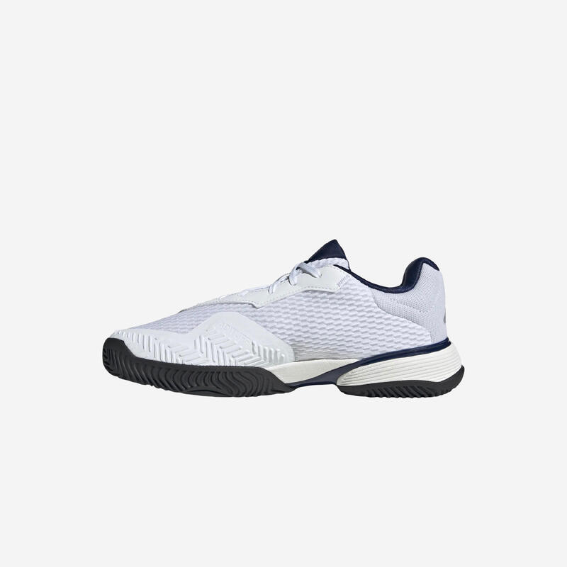 Chaussure de tennis enfant Multicourt - Adidas Barricade Jr blanc bleu