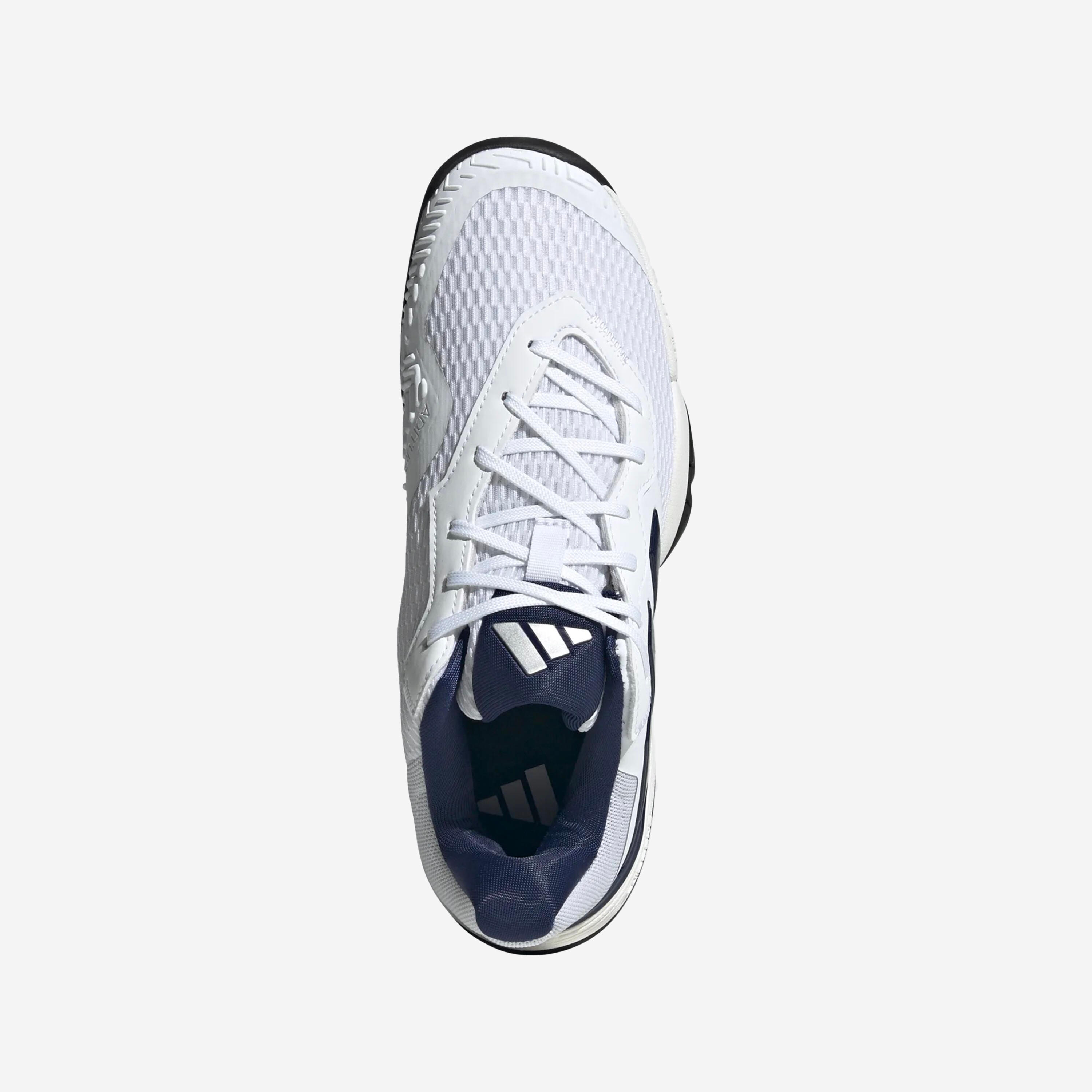 Zapatillas de tenis niño Multipista - adidas Barricade Jr blanco azul 4/7