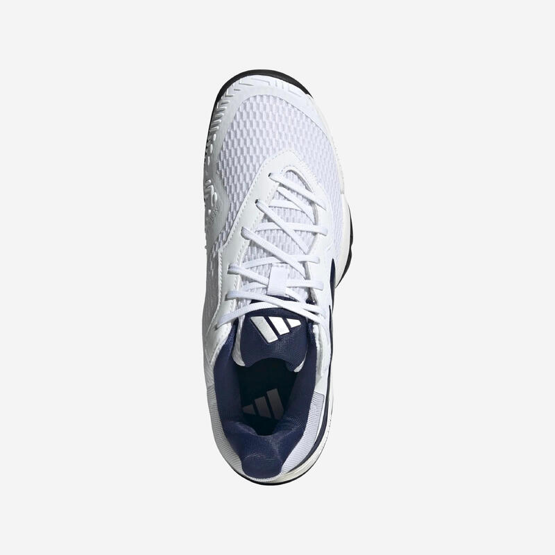 Chaussure de tennis enfant Multicourt - Adidas Barricade Jr blanc bleu