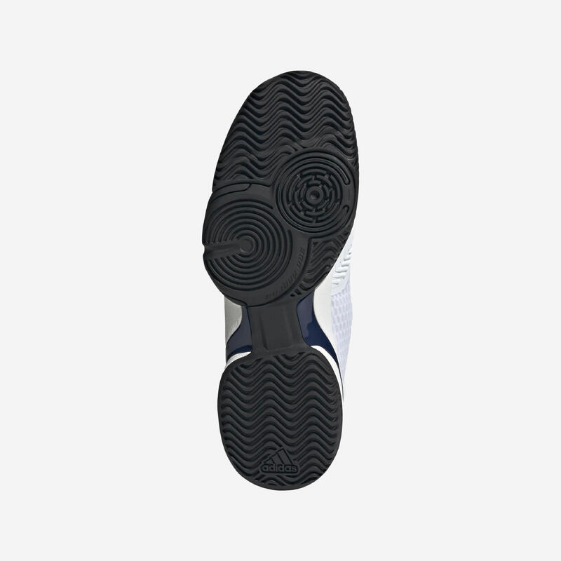 Chaussure de tennis enfant Multicourt - Adidas Barricade Jr blanc bleu