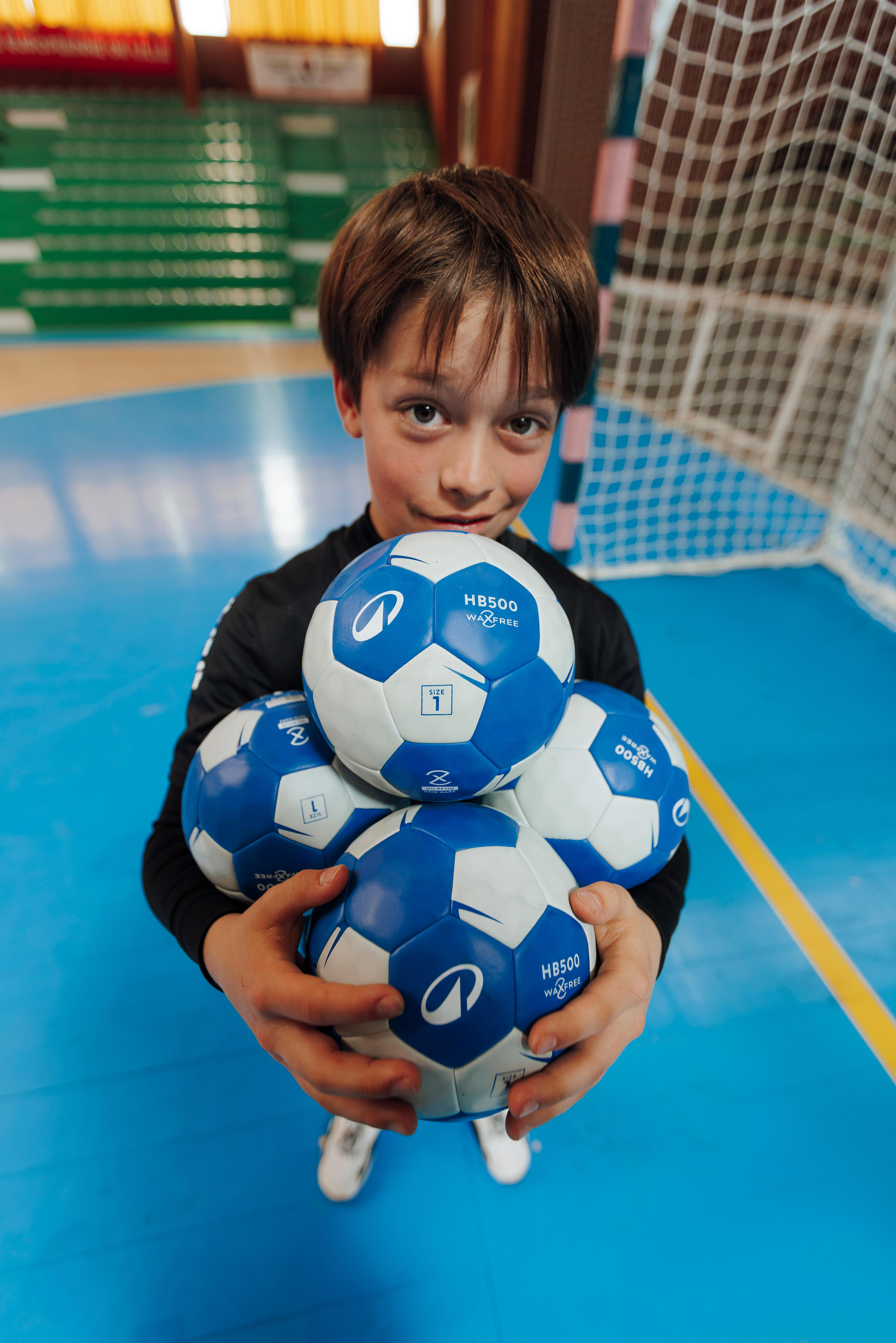 Harzfreier Handball Grösse 1 - Waxfree Ultragrip blau/weiss 4/14