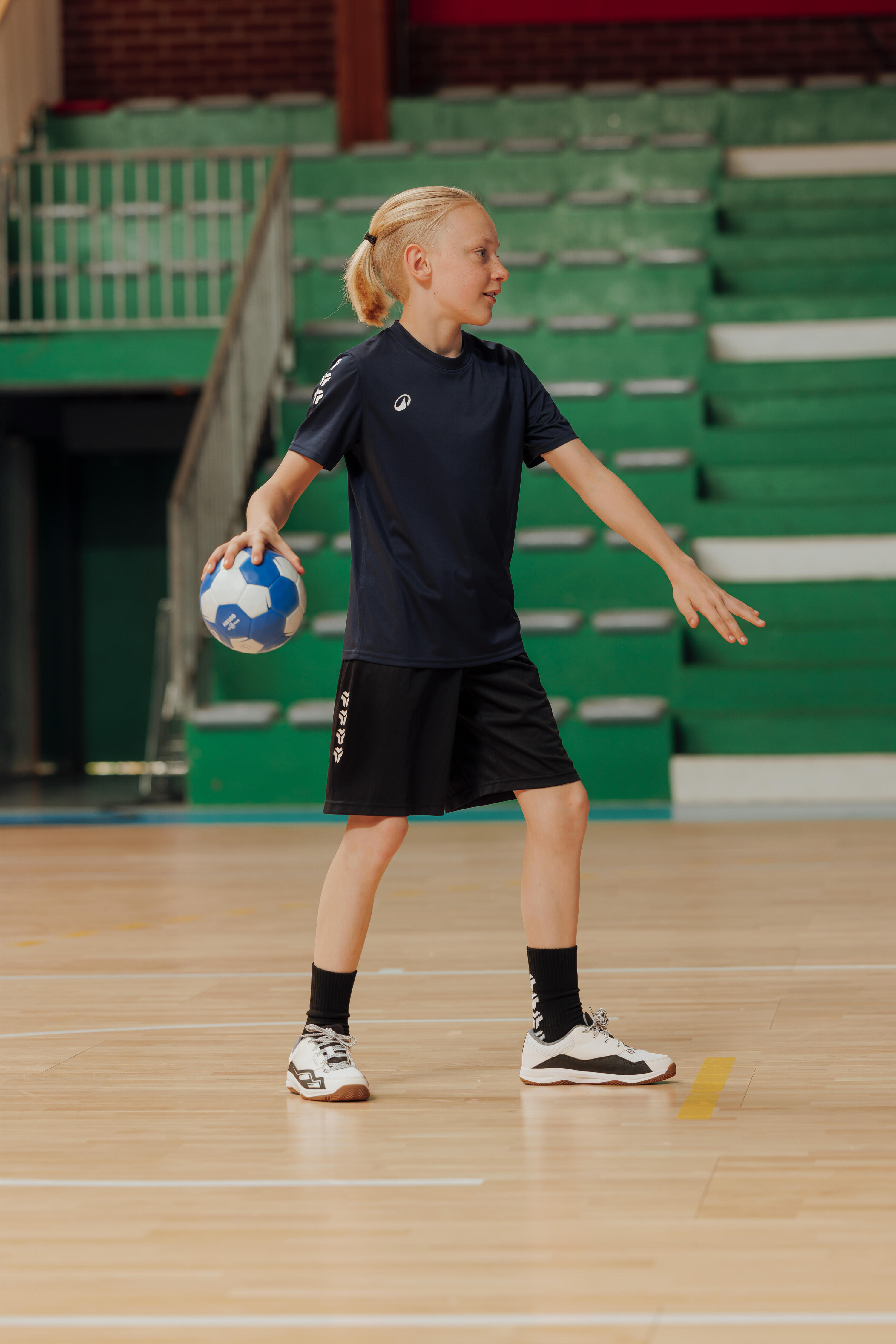 Camiseta de balonmano niño - H100 marino 10/12