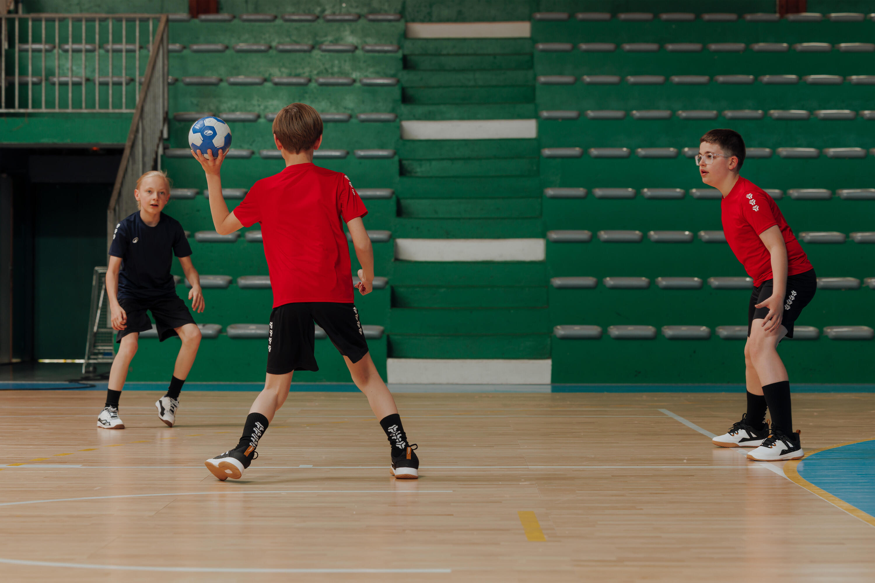 Camiseta de balonmano niño - H100 rojo 11/12