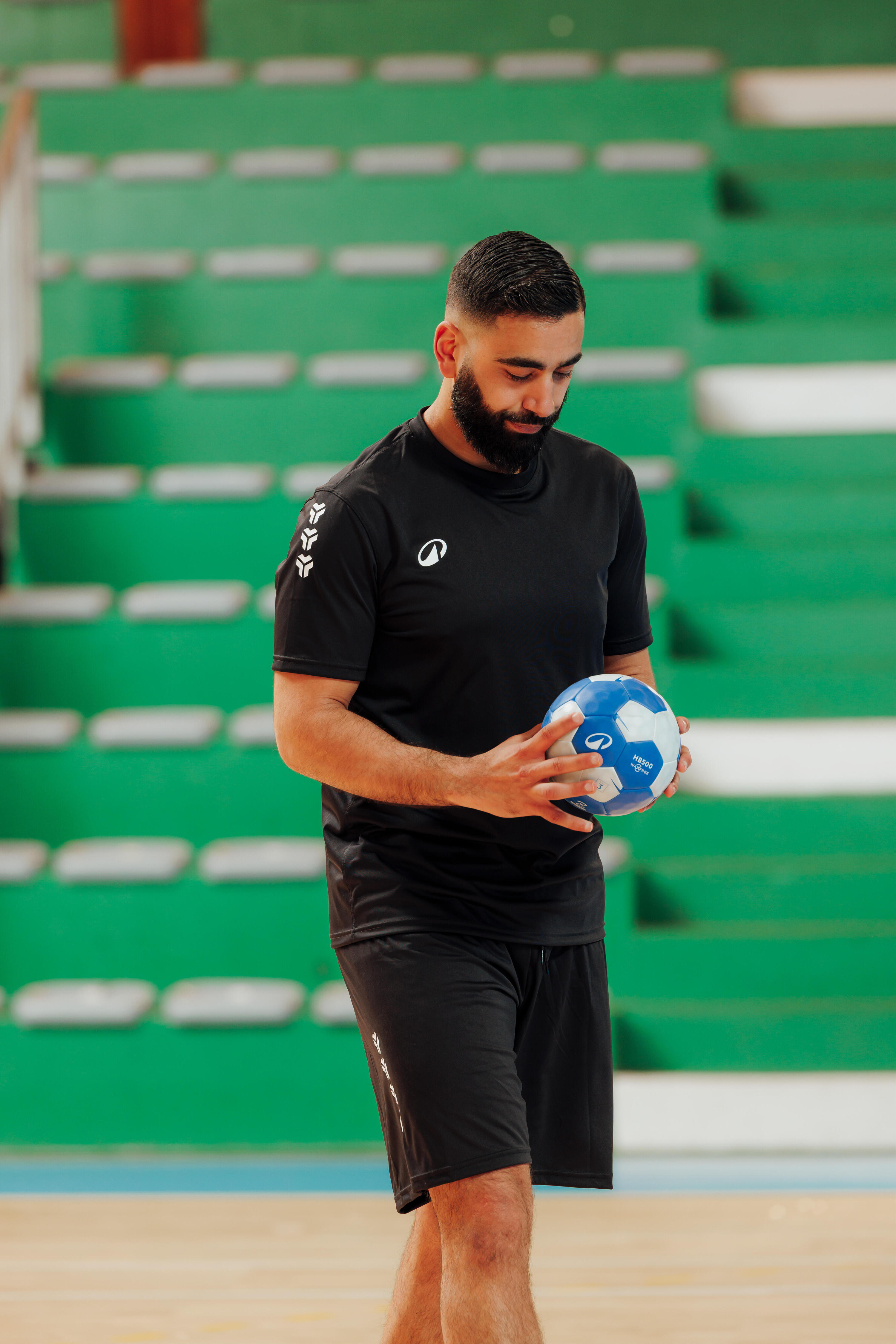 Maillot de handball Homme - H100 noir 8/11
