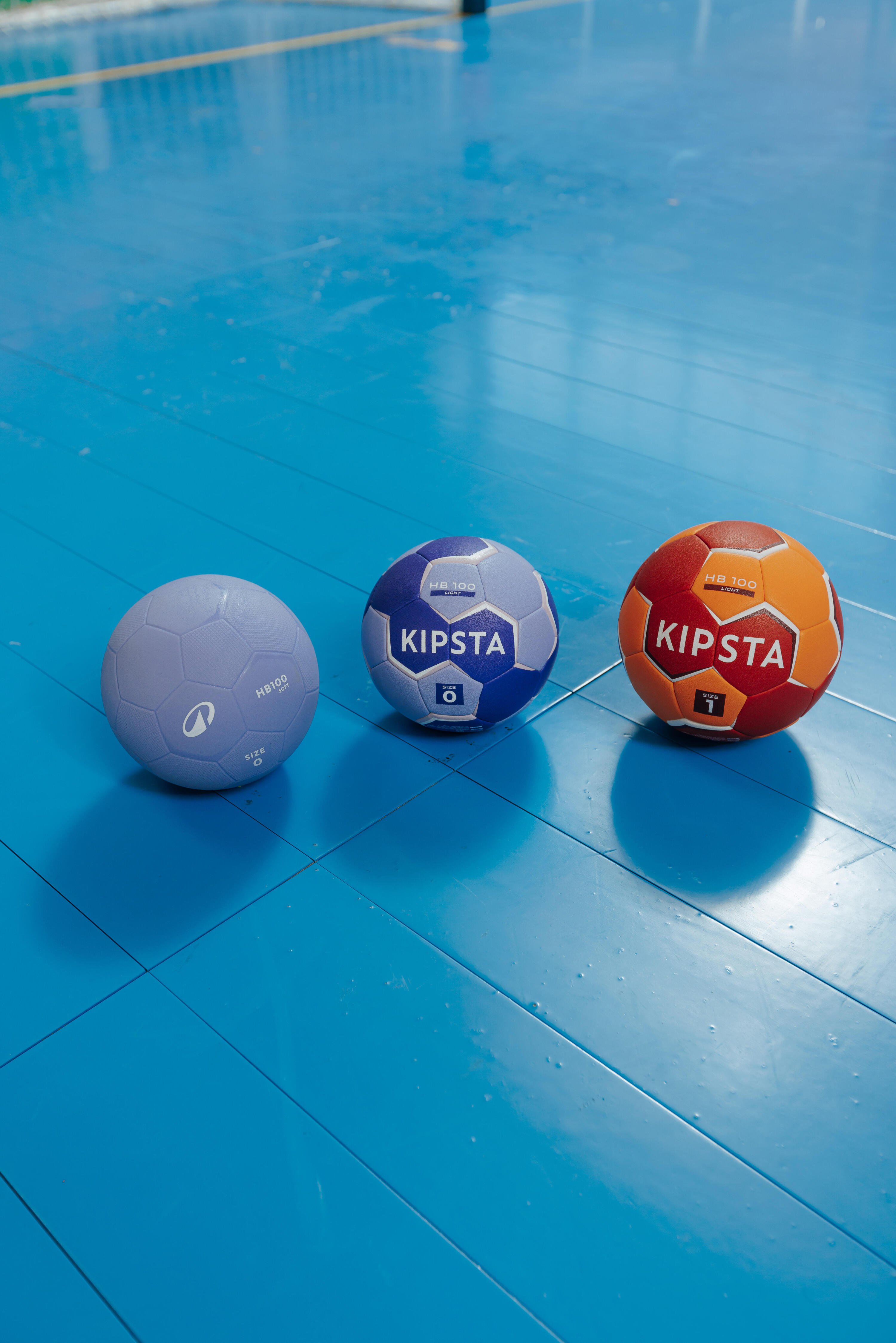 Ballon de handball taille 0 - H100 SOFT initiation PVC violet 4/4
