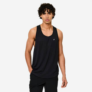 Men's Muscle Back Bodybuilding Stringer Tank Top - Black