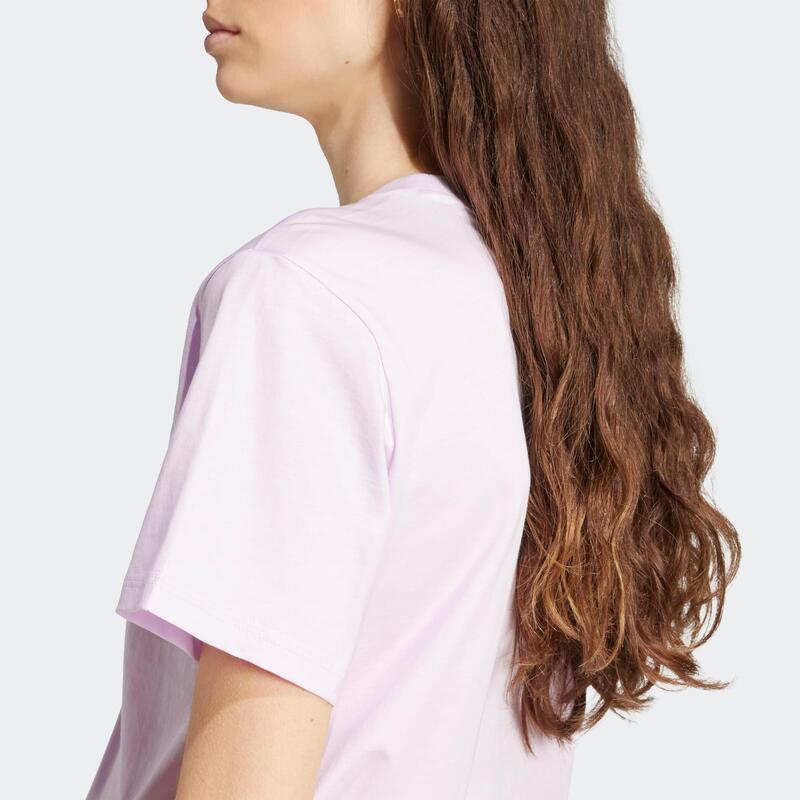 T-shirt de fitness femme en coton, rose