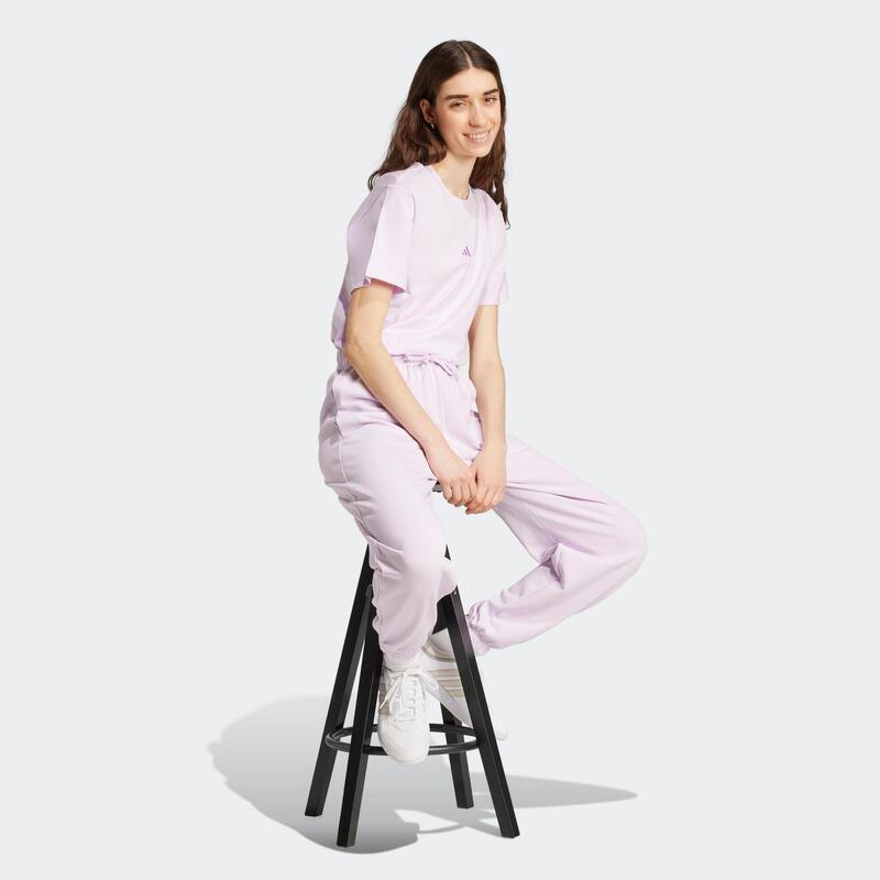T-shirt de fitness femme en coton, rose
