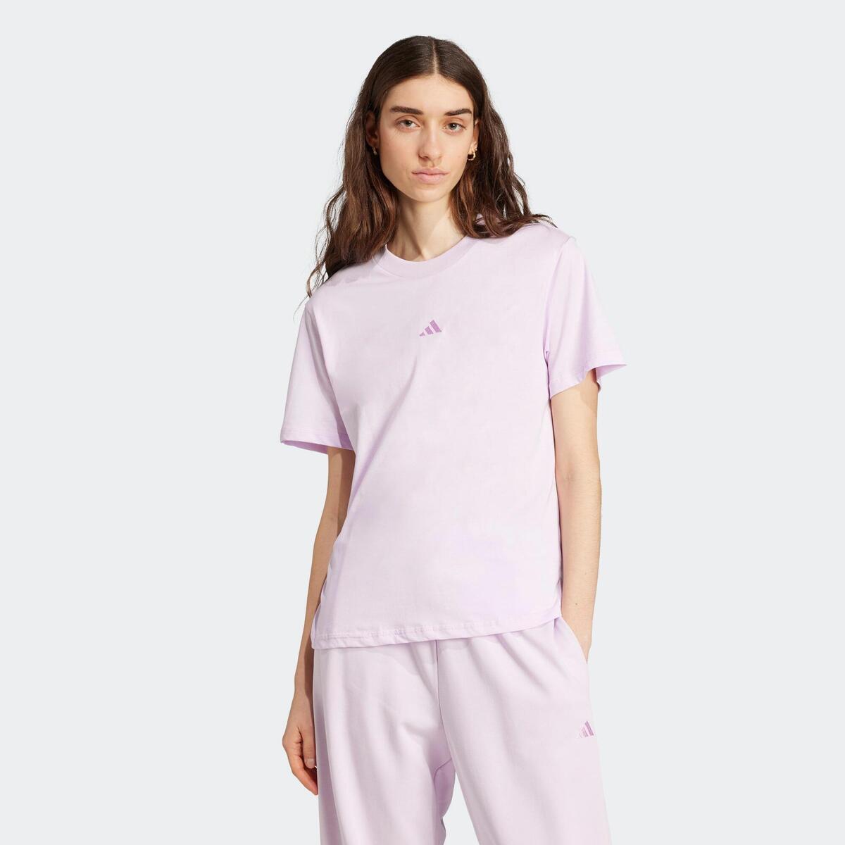 T-shirt de fitness femme en coton, rose