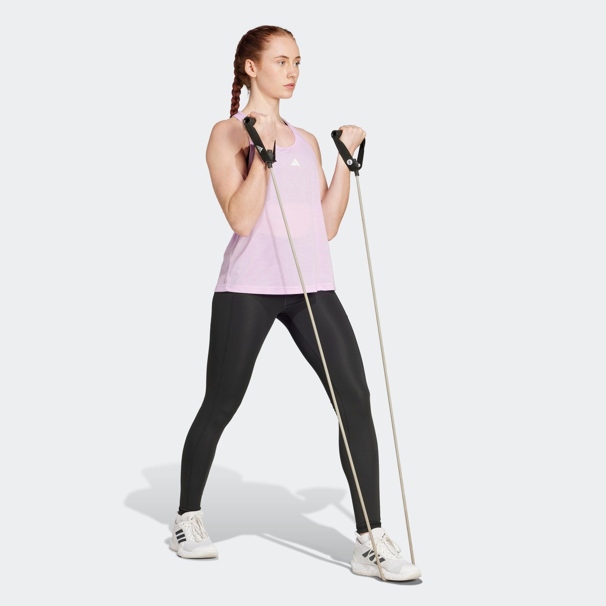 Débardeur fitness femme, rose clair 5/6
