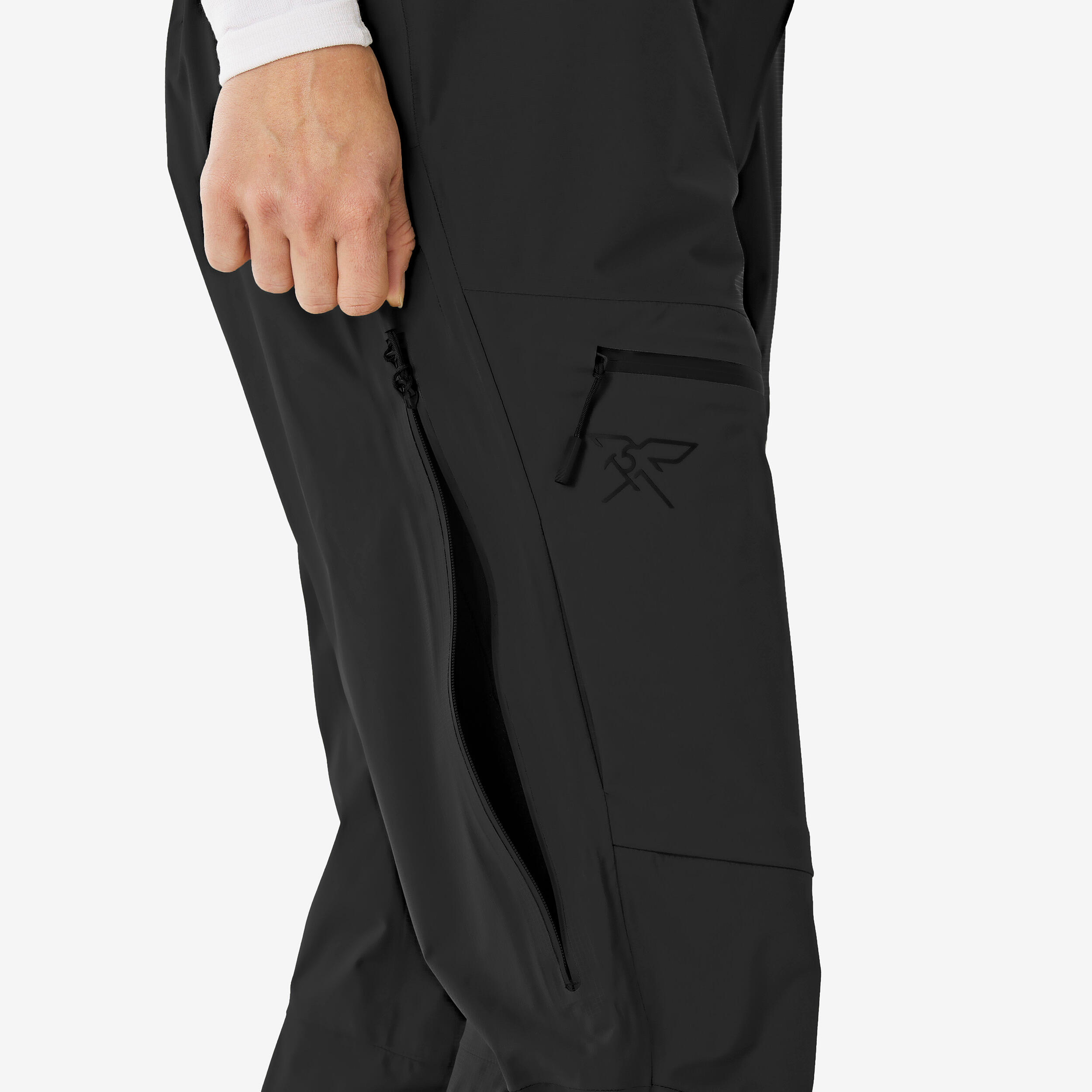 Pantalon de ski de randonnée imperméable femme, Wilder noir 5/10