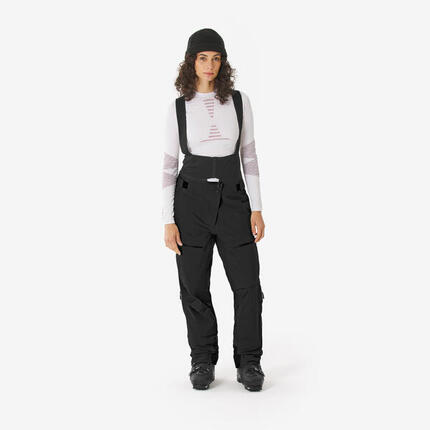 Pantalon de ski de randonnée imperméable femme, Wilder noir