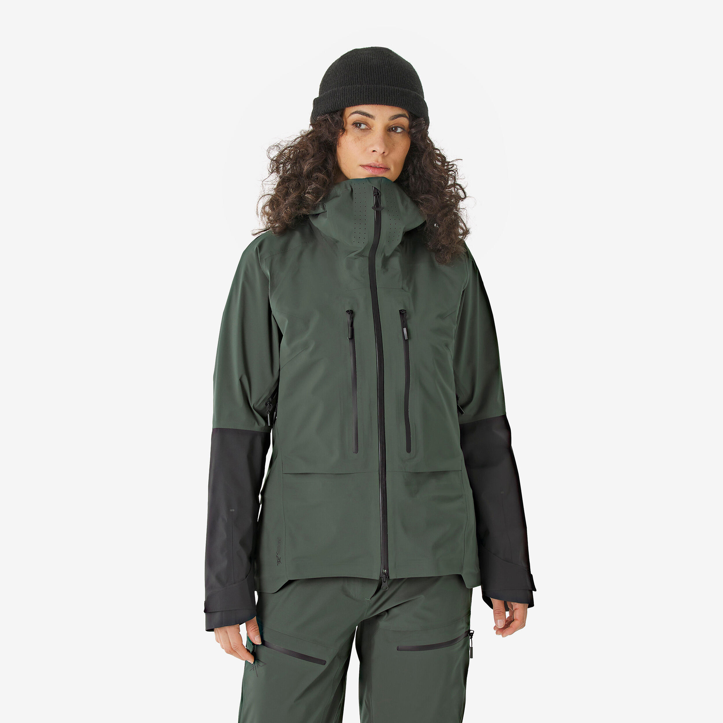 WEDZE Giacca scialpinismo donna WILDER impermeabile kaki