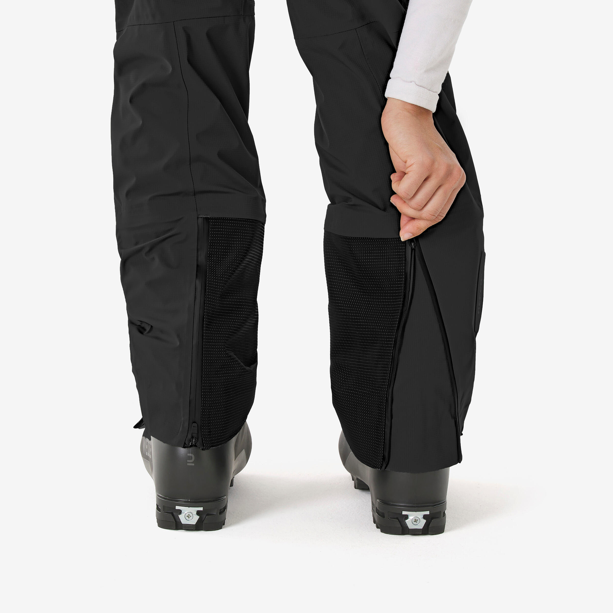 Pantalon de ski de randonnée imperméable femme, Wilder noir 9/10