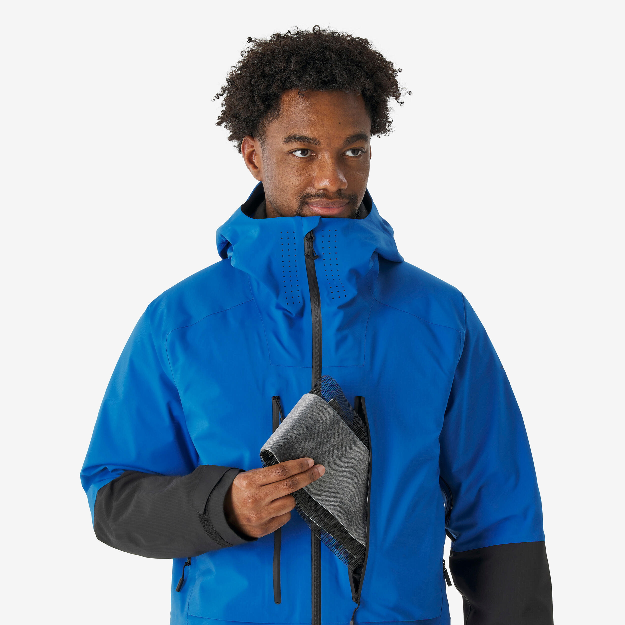 Veste De Ski Homme Crane - Parka Imperméable Bleu Sport, Taille L