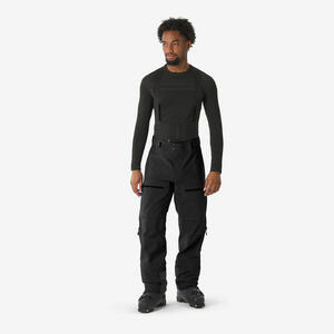 Pantalón de esquí de travesía impermeable hombre, Wilder negro